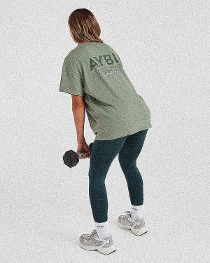 AYBL Athletics Oversized T Shirt - Green: The Ultimate Comfort & Performance Tee