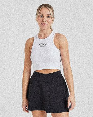 AYBL Club Vest Top - White: The Ultimate Ribbed Essential for 2024