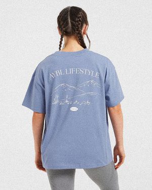 AYBL Lifestyle Oversized T-Shirt - Cornflower Blue: The Ultimate Comfort Fit