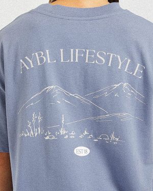 AYBL Lifestyle Oversized T-Shirt - Cornflower Blue: The Ultimate Comfort Fit