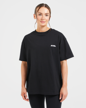 AYBL Lift Italic Oversized T-Shirt - Black: The Ultimate Comfort & Style Statement