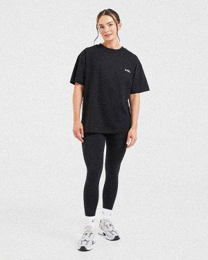 AYBL Lift Italic Oversized T-Shirt - Black: The Ultimate Comfort & Style Statement