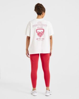 AYBL Lift Love Oversized T-Shirt - White: The Ultimate Blend of Comfort and Style