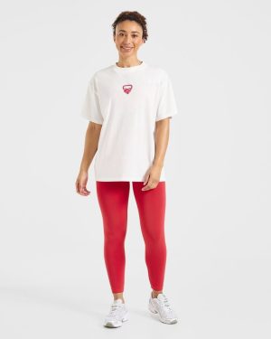 AYBL Lift Love Oversized T-Shirt - White: The Ultimate Blend of Comfort and Style