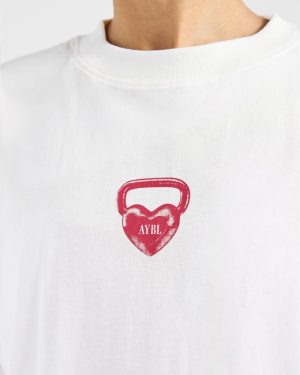 AYBL Lift Love Oversized T-Shirt - White: The Ultimate Blend of Comfort and Style