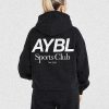 AYBL Sports Club Oversized Hoodie - Black/White
