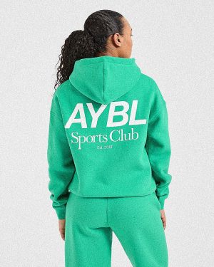 AYBL Sports Club Oversized Hoodie - Racing Green: The Ultimate Comfort & Style Statement