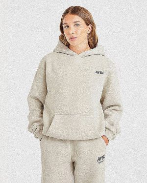 AYBL Sports Club Oversized Hoodie - Sand/Navy: The Ultimate Comfort Upgrade