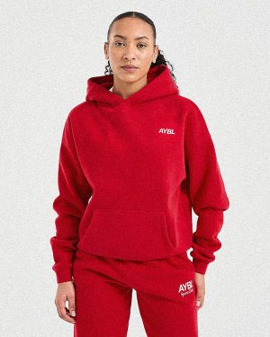 AYBL Sports Club Oversized Hoodie - True Red: The Ultimate Comfort & Style Statement