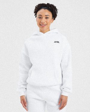 AYBL Sports Club Oversized Hoodie - White: The Ultimate Comfort Upgrade
