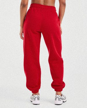 AYBL Sports Club Oversized Joggers - True Red: The Ultimate Comfort Upgrade