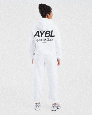 AYBL Sports Club Oversized Joggers - White: The Ultimate Comfort & Style Solution