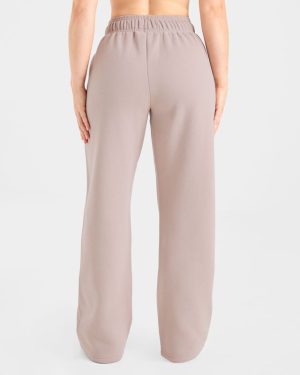AYBL Sports Club Oversized Straight Leg Joggers - Mink Pink