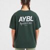 AYBL Sports Club Oversized T-Shirt - Forest Green: The Ultimate Comfort & Style Fusion