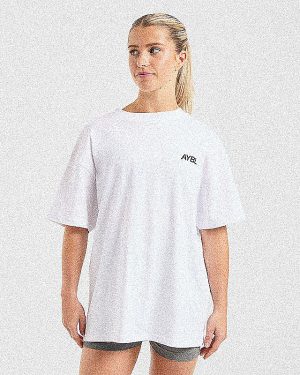 AYBL Sports Club Oversized T-Shirt - White: The Ultimate Comfort & Style Hybrid