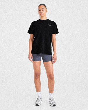 AYBL Sports Club Script Oversized T Shirt - Black: The Ultimate Gym & Lounge Essential
