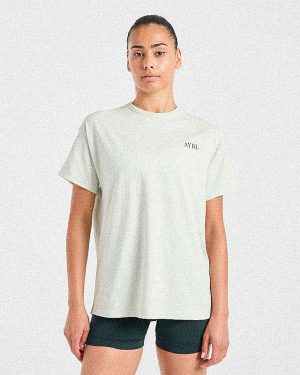 AYBL Sports Club Script Oversized T Shirt - Green: The Ultimate Gym-to-Street Essential