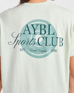 AYBL Sports Club Script Oversized T Shirt - Green: The Ultimate Gym-to-Street Essential