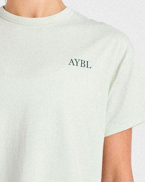 AYBL Sports Club Script Oversized T Shirt - Green: The Ultimate Gym-to-Street Essential