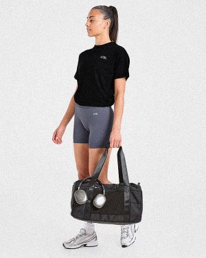 AYBL Sports Club Script Oversized T Shirt - Black: The Ultimate Gym & Lounge Essential