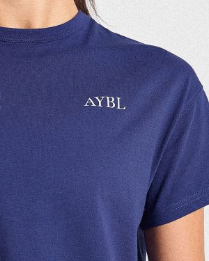 AYBL Sports Club Script Oversized T Shirt - Navy: The Ultimate Comfort & Style Guide