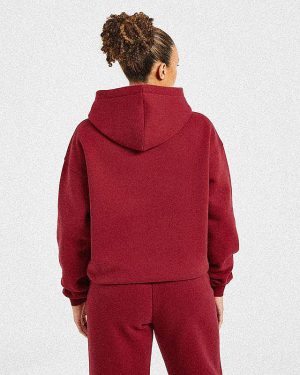AYBL Sports Outline Oversized Hoodie - Burgundy: The Ultimate Comfort Upgrade