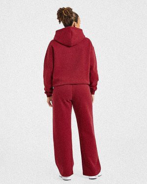 AYBL Sports Outline Oversized Hoodie - Burgundy: The Ultimate Comfort Upgrade