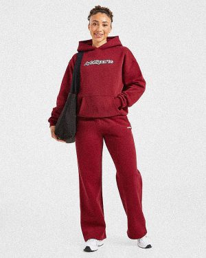 AYBL Sports Outline Oversized Hoodie - Burgundy: The Ultimate Comfort Upgrade