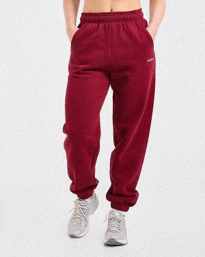 AYBL Sports Outline Oversized Joggers - Burgundy: The Ultimate Comfort Staple