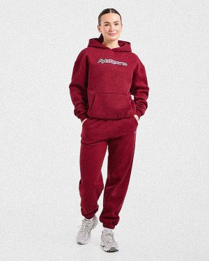 AYBL Sports Outline Oversized Joggers - Burgundy: The Ultimate Comfort Staple