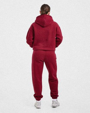 AYBL Sports Outline Oversized Joggers - Burgundy: The Ultimate Comfort Staple