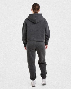 AYBL Sports Outline Oversized Joggers - Charcoal: The Ultimate Comfort Staple