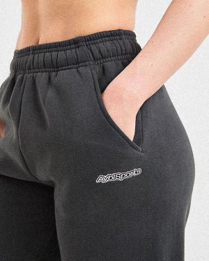 AYBL Sports Outline Oversized Joggers - Charcoal: The Ultimate Comfort Staple