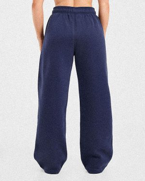 AYBL Sports Outline Oversized Straight Leg Joggers - Navy: The Ultimate Comfort Staple
