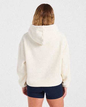 AYBL Sports Oversized Fleece Hoodie - Cream: The Ultimate Comfort Essential