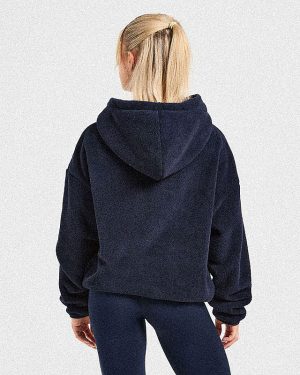 AYBL Sports Oversized Fleece Hoodie - Navy: The Ultimate Comfort Layer