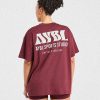 AYBL Sports Studio Oversized T Shirt - Burgundy: The Ultimate Comfort & Style Fusion