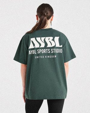AYBL Sports Studio Oversized T Shirt - Forest Green: The Ultimate Comfort & Style Upgrade