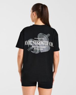 AYBL Strength Co Oversized T-Shirt - Black: The Ultimate Comfort & Style Essential