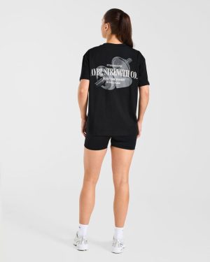 AYBL Strength Co Oversized T-Shirt - Black: The Ultimate Comfort & Style Essential