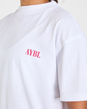 AYBL Strength Co Oversized T-Shirt White: The Ultimate Comfort & Style Blend