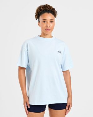 AYBL Strength Studio Oversized T Shirt - Blue: The Ultimate Blend of Comfort and Style
