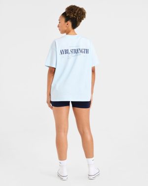 AYBL Strength Studio Oversized T Shirt - Blue: The Ultimate Blend of Comfort and Style