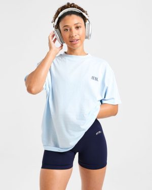 AYBL Strength Studio Oversized T Shirt - Blue: The Ultimate Blend of Comfort and Style