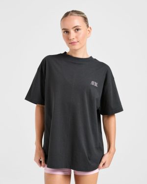 AYBL Strength Studio Oversized T Shirt - Charcoal/Pink: The Ultimate Comfort & Style Guide