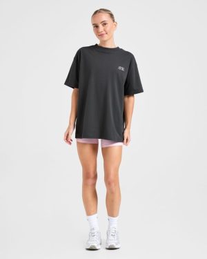 AYBL Strength Studio Oversized T Shirt - Charcoal/Pink: The Ultimate Comfort & Style Guide
