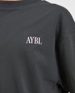 AYBL Strength Studio Oversized T Shirt - Charcoal/Pink: The Ultimate Comfort & Style Guide
