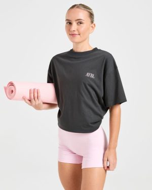 AYBL Strength Studio Oversized T Shirt - Charcoal/Pink: The Ultimate Comfort & Style Guide