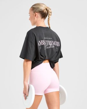 AYBL Strength Studio Oversized T Shirt - Charcoal/Pink: The Ultimate Comfort & Style Guide