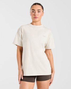 AYBL Studio Oversized T-Shirt - Taupe Beige: The Ultimate Comfort & Style Statement